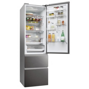 Haier Ψυγειοκαταψύκτης 414lt NoFrost Υ205xΠ59.5xΒ66.7εκ. Μαύρος HTW5620CNMP